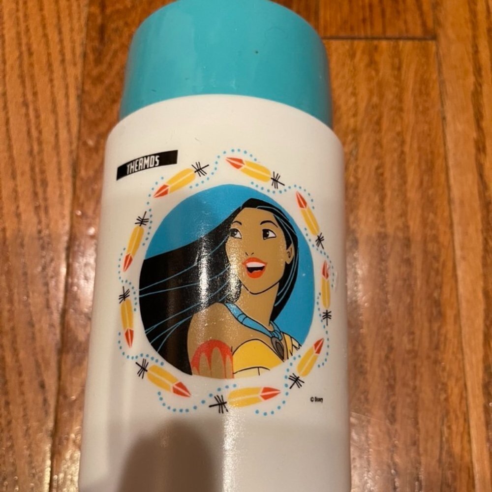 Vintage Disney Turquoise Pocahontas Thermos